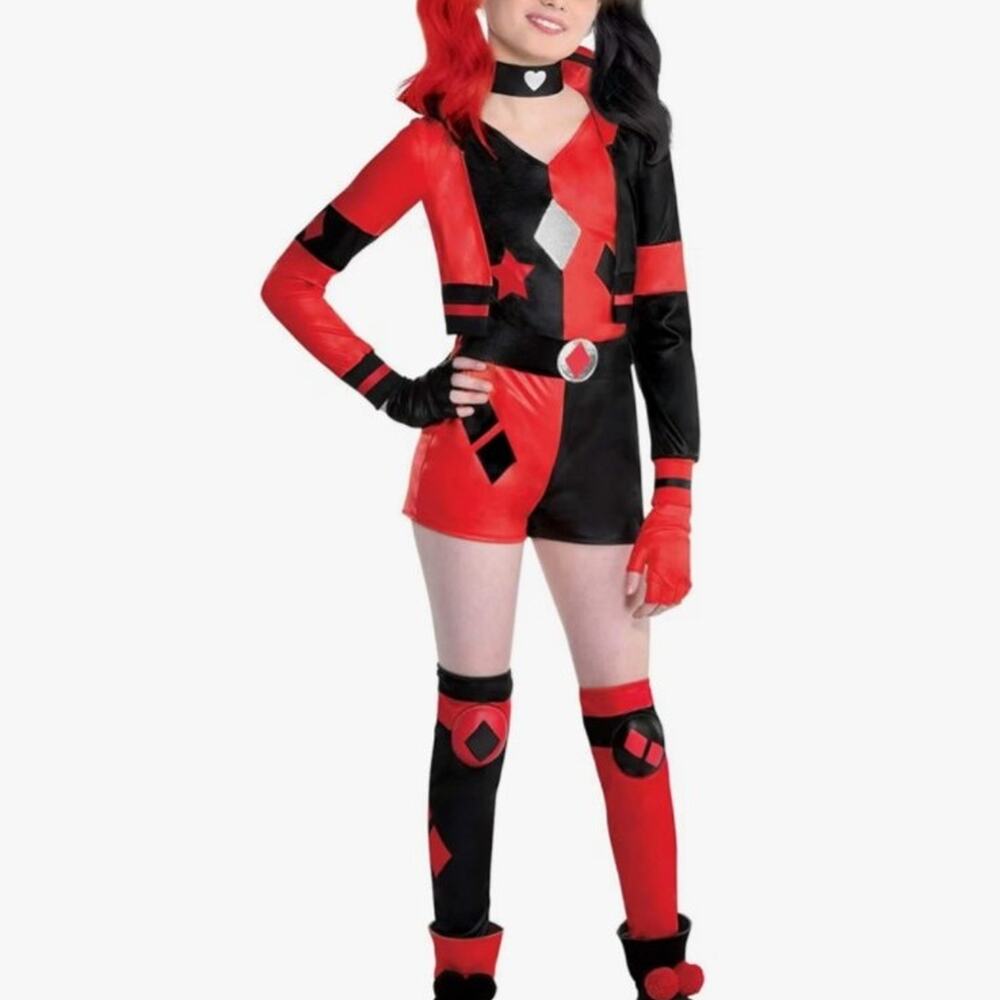 Harley Quinn Girls costume Child Medium 8-10 NWT - Picture 1 of 5